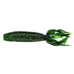 Gary Yamamoto Fat Ika 4in watermelon lure with black and gold accents for versatile jigging.