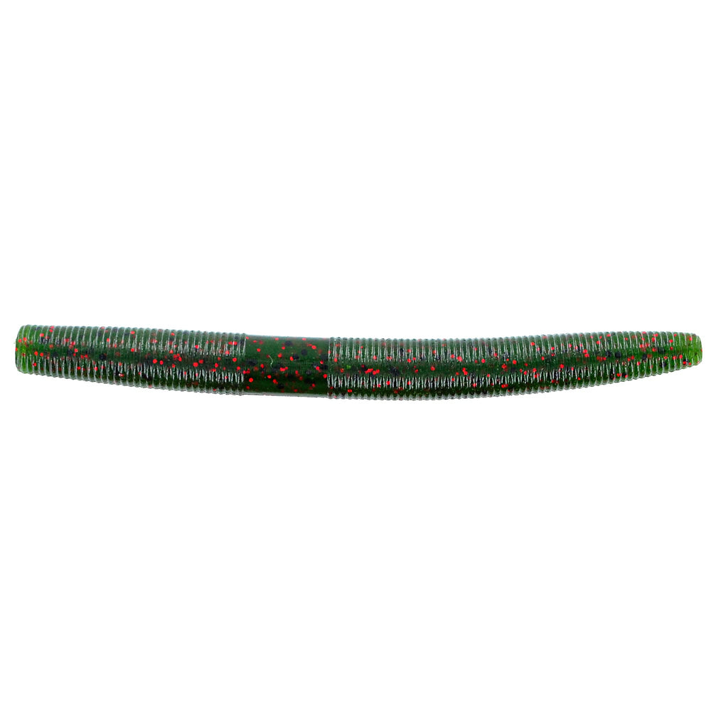 Gary Yamamoto Senko Watermelon with Black and Red Flake, versatile soft bait for multiple rigs.
