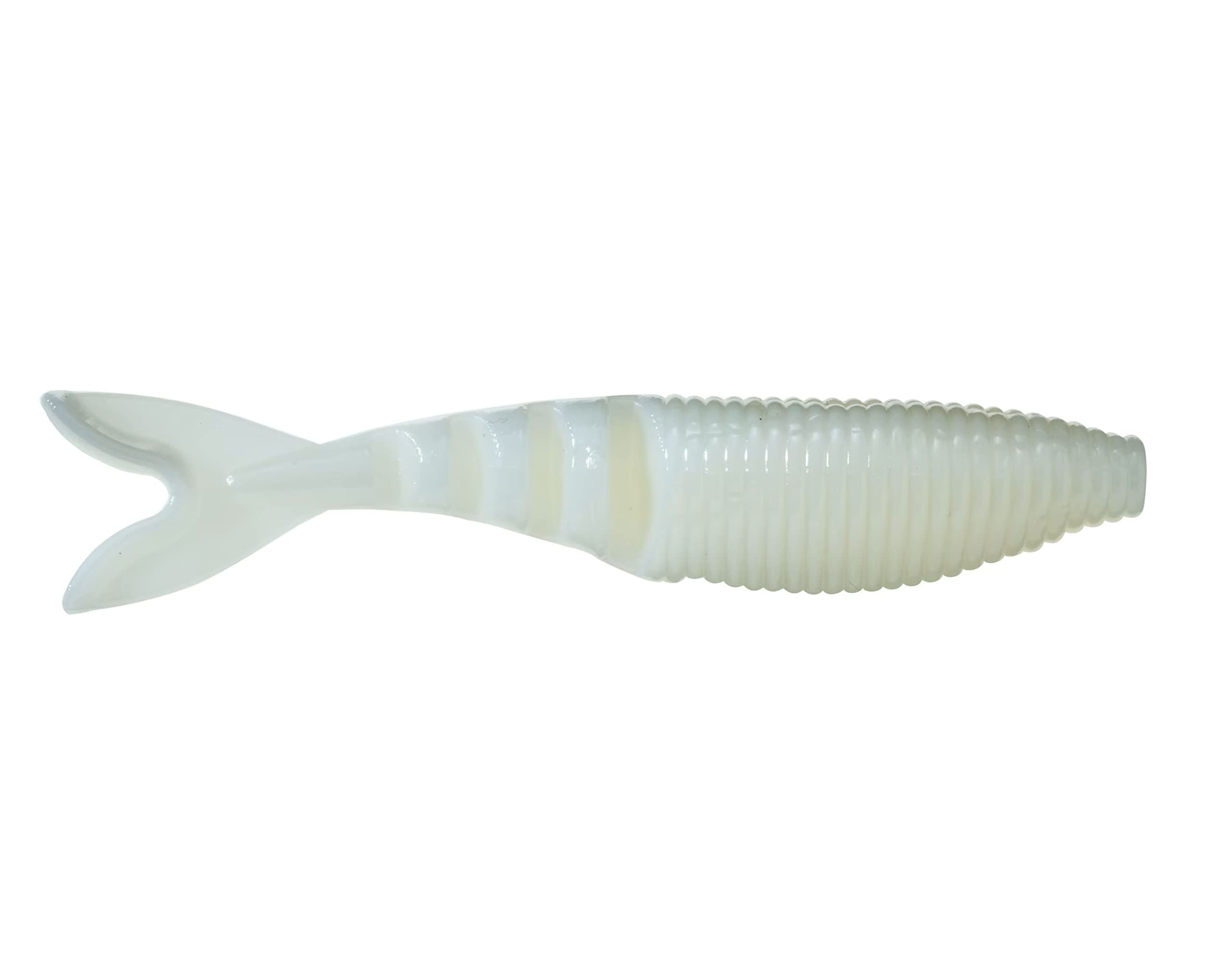 Gary Yamamoto Zako cream-white fins improve stability on jigs