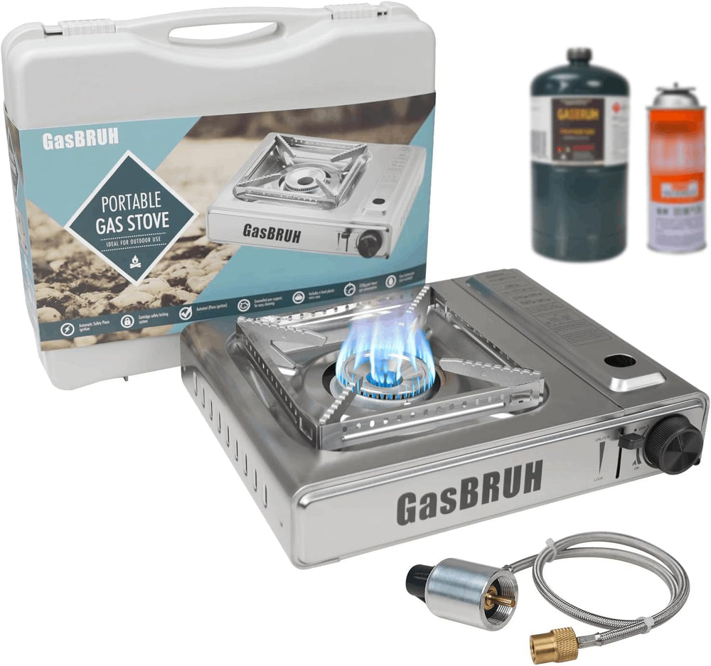 GasBRUH stove windblocker demonstrates wind resistance for stable cooking outdoors