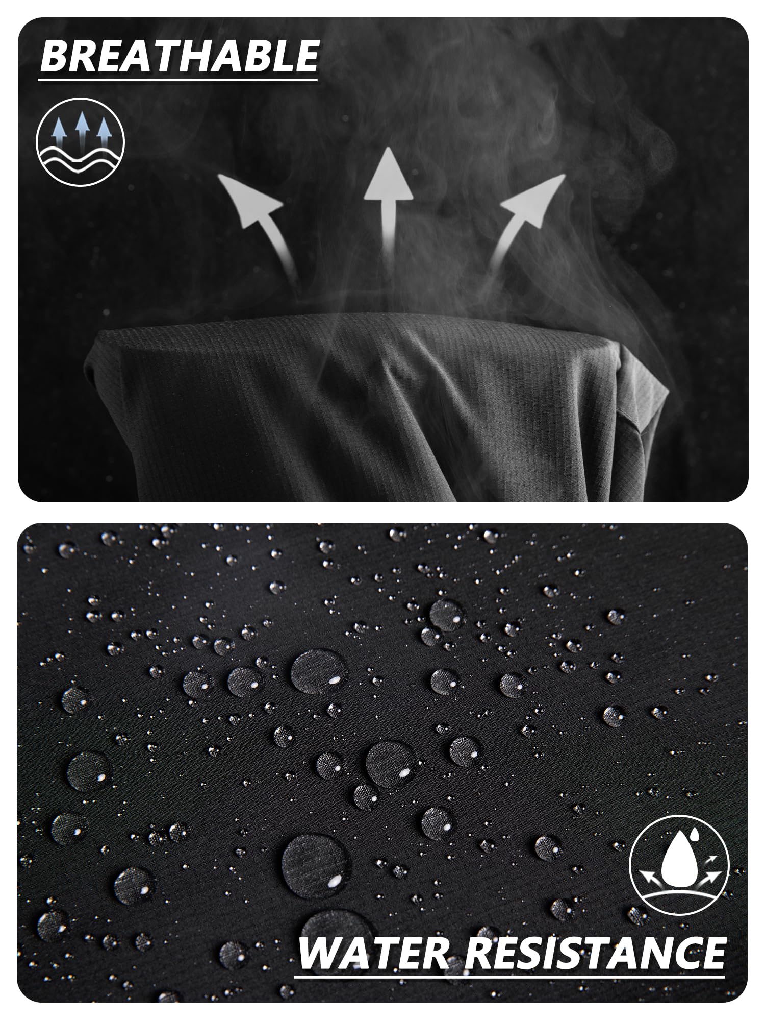 Gash Hao hiking pants feature elastic waist for flexible, comfortable fit.