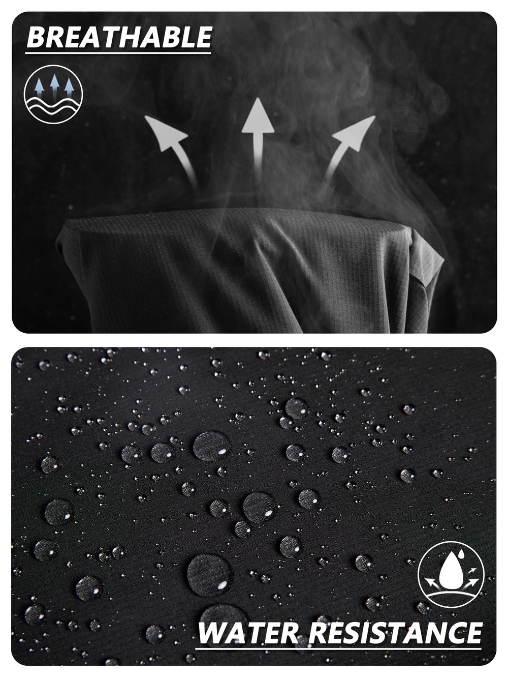 Gash Hao hiking pants feature elastic waist for flexible, comfortable fit.