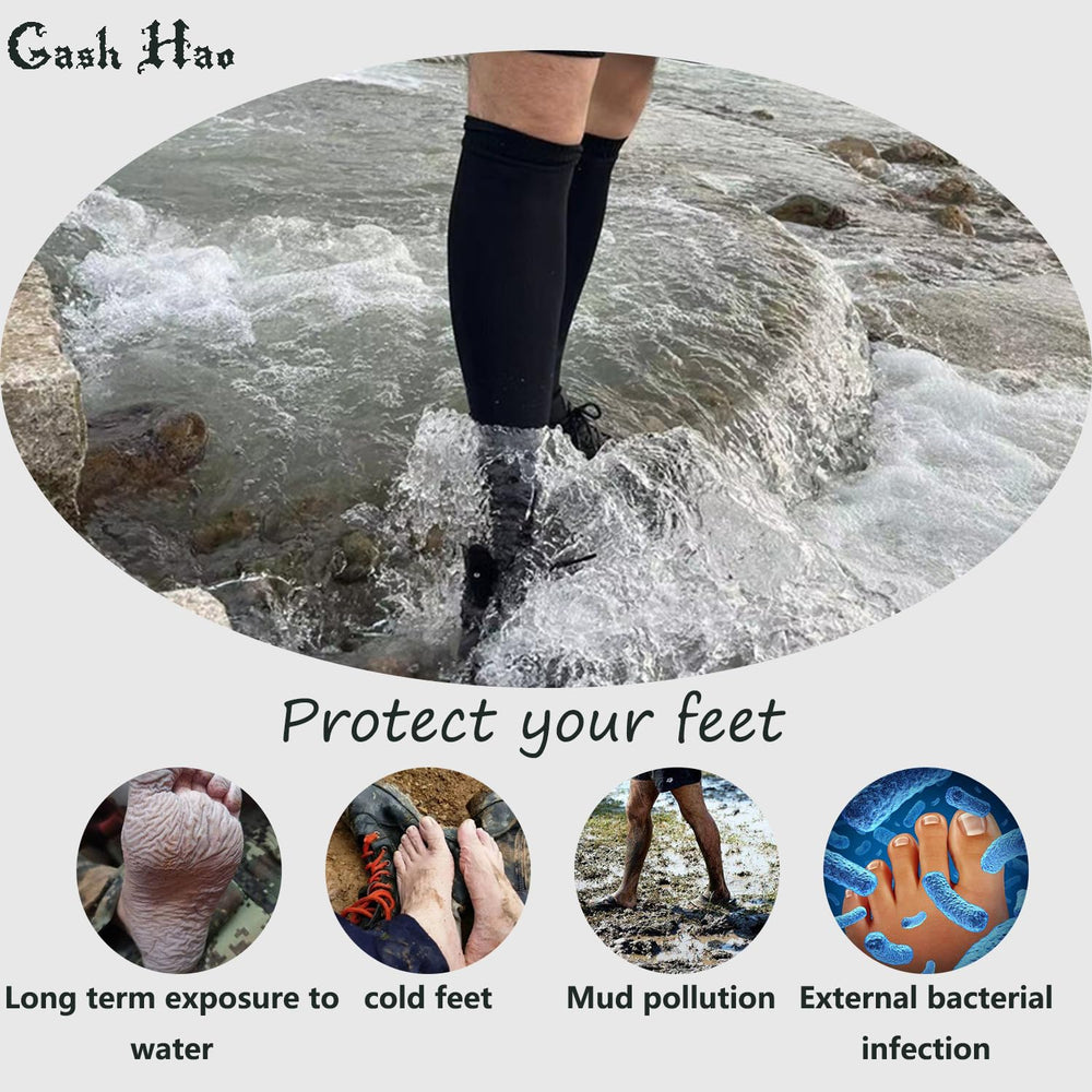 Gash Hao waterproof socks outdoor-usage demonstrate versatile protection during hiking and kayaking.
