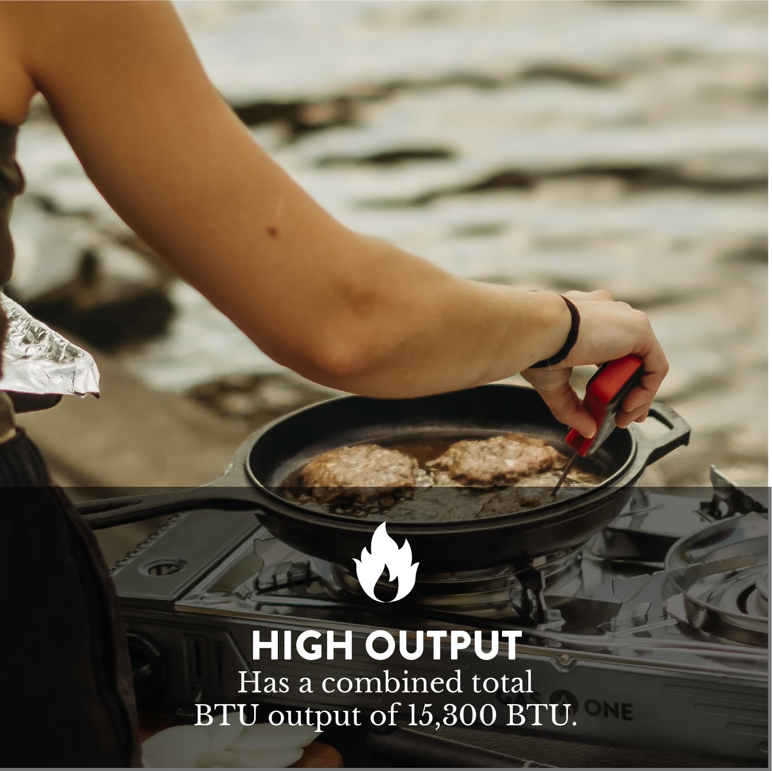 GasOne 2-Burner Camp Stove compact design fits backpacking needs