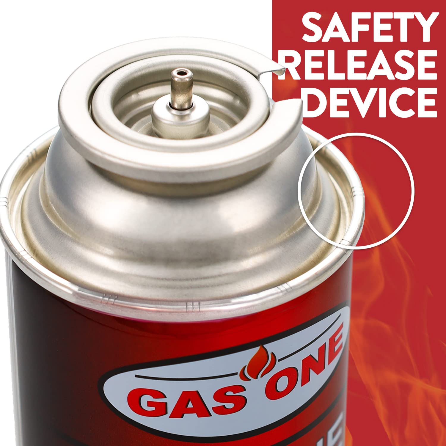 Gas One camp stove fuel setup powering outdoor cooking.