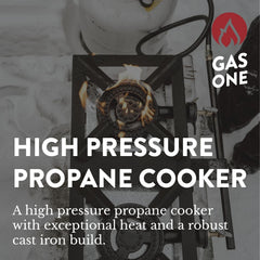 GasOne dual burner with independent knobs enabling precise heat control