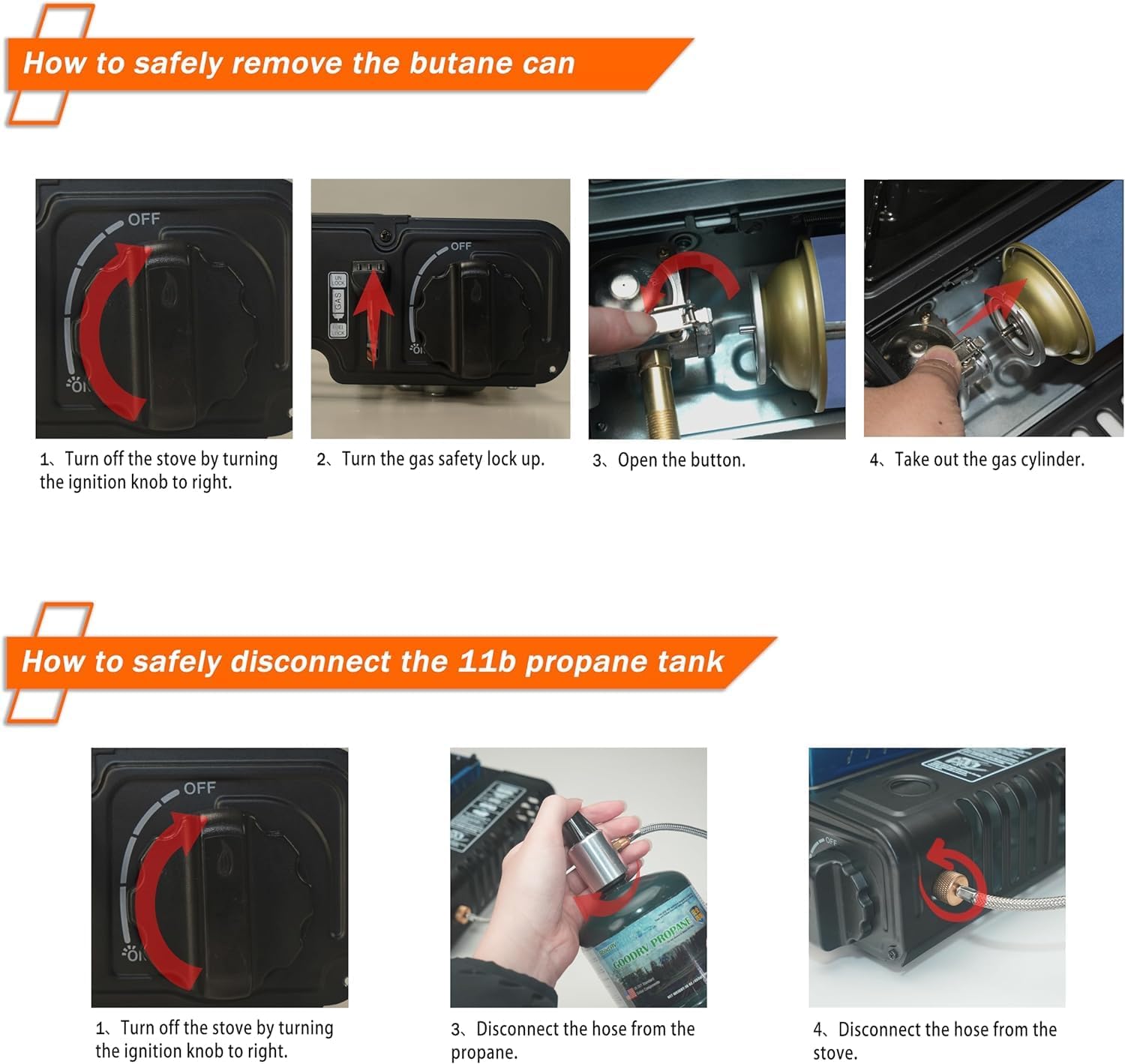 GASPOWOR portable stove with hard shell carrying case for travel