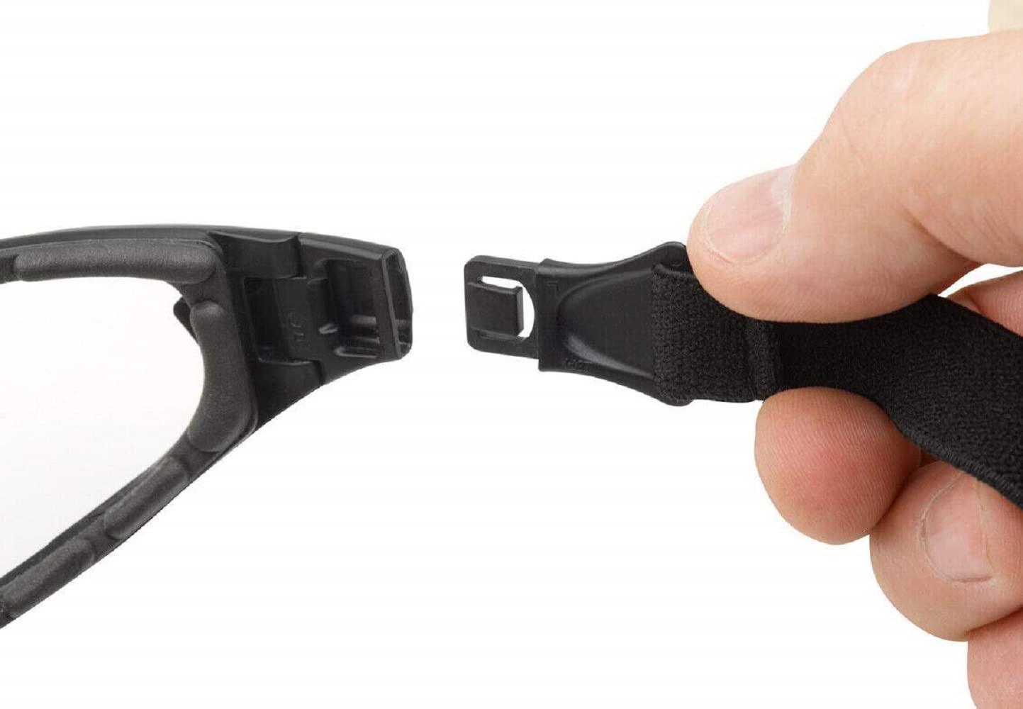 Gateway Safety black frame with foam edge blocks dust for comfortable wear.