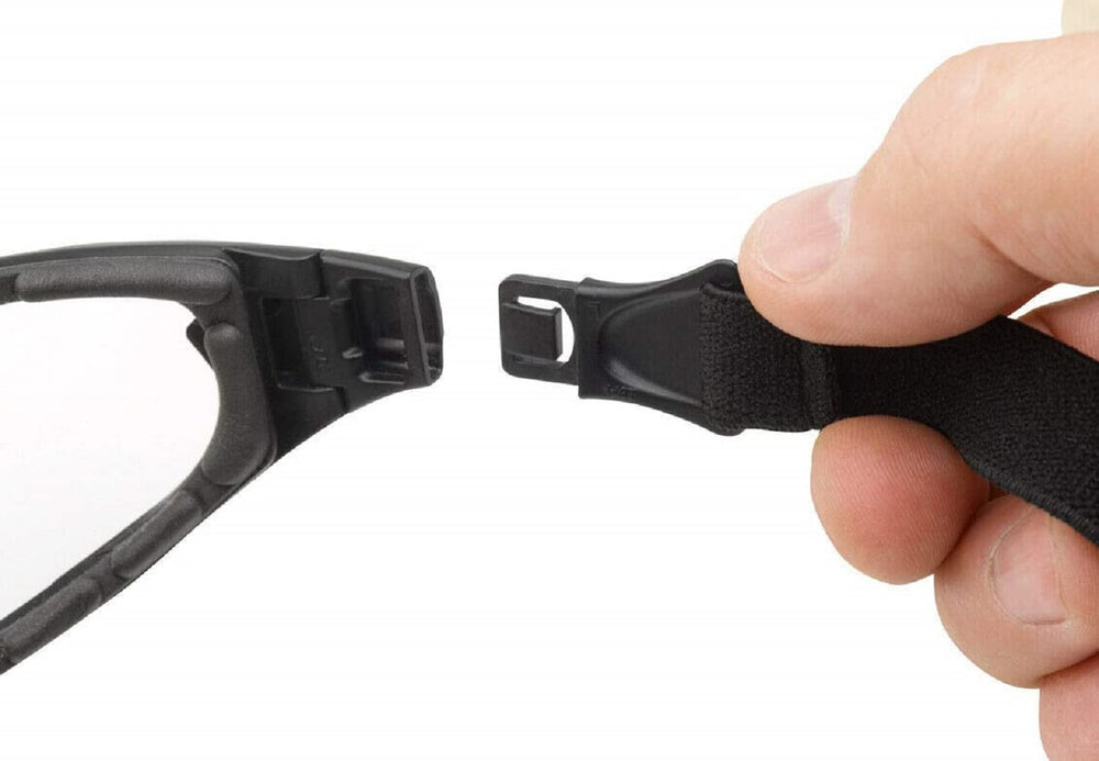 Gateway Safety black frame with foam edge blocks dust for comfortable wear.