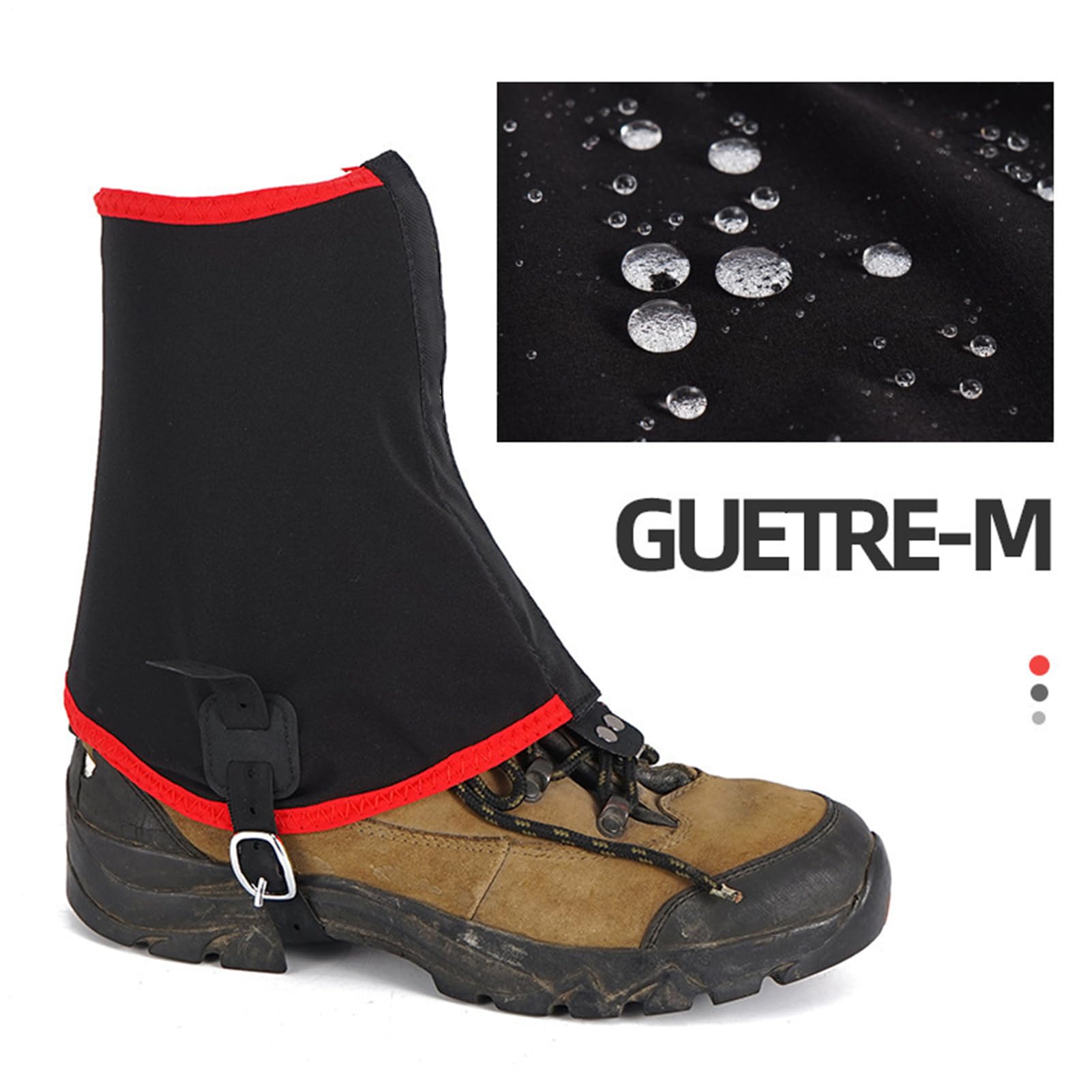 Gators for hiking boots non-slip strap keeps gaiters steady on uneven ground.
