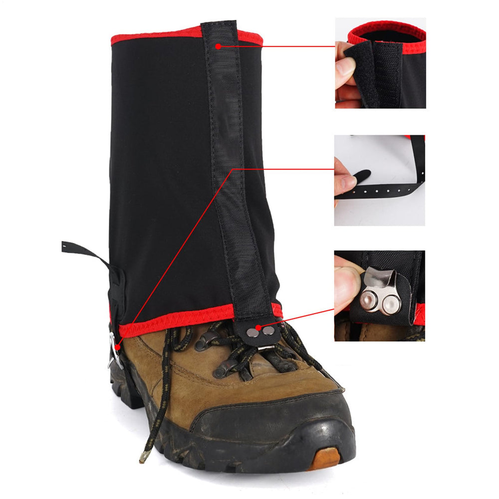 Gators for hiking boots water-repellent layer dries quickly in damp weather.