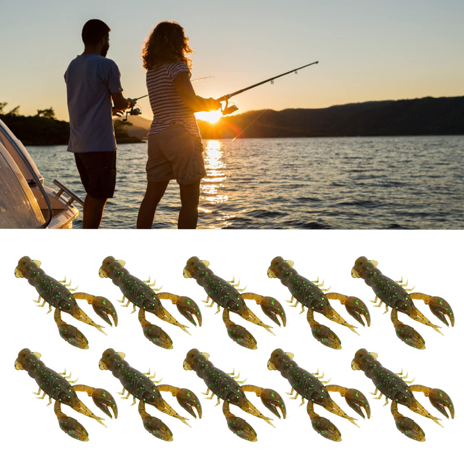 Gavigain bass soft lure with lifelike swimming action to attract sport fish.