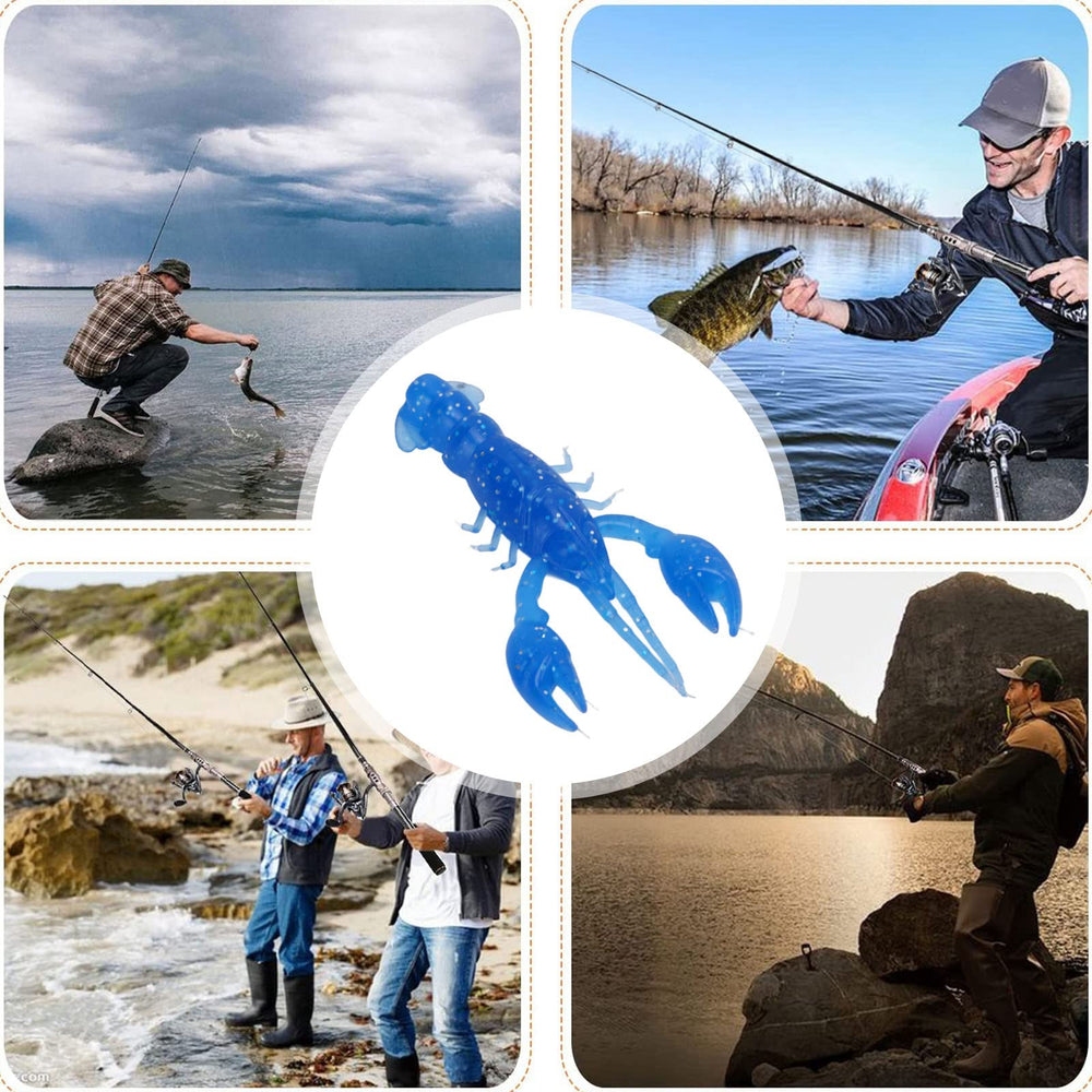 Gavigain blue shrimp lure pack showcases color and action