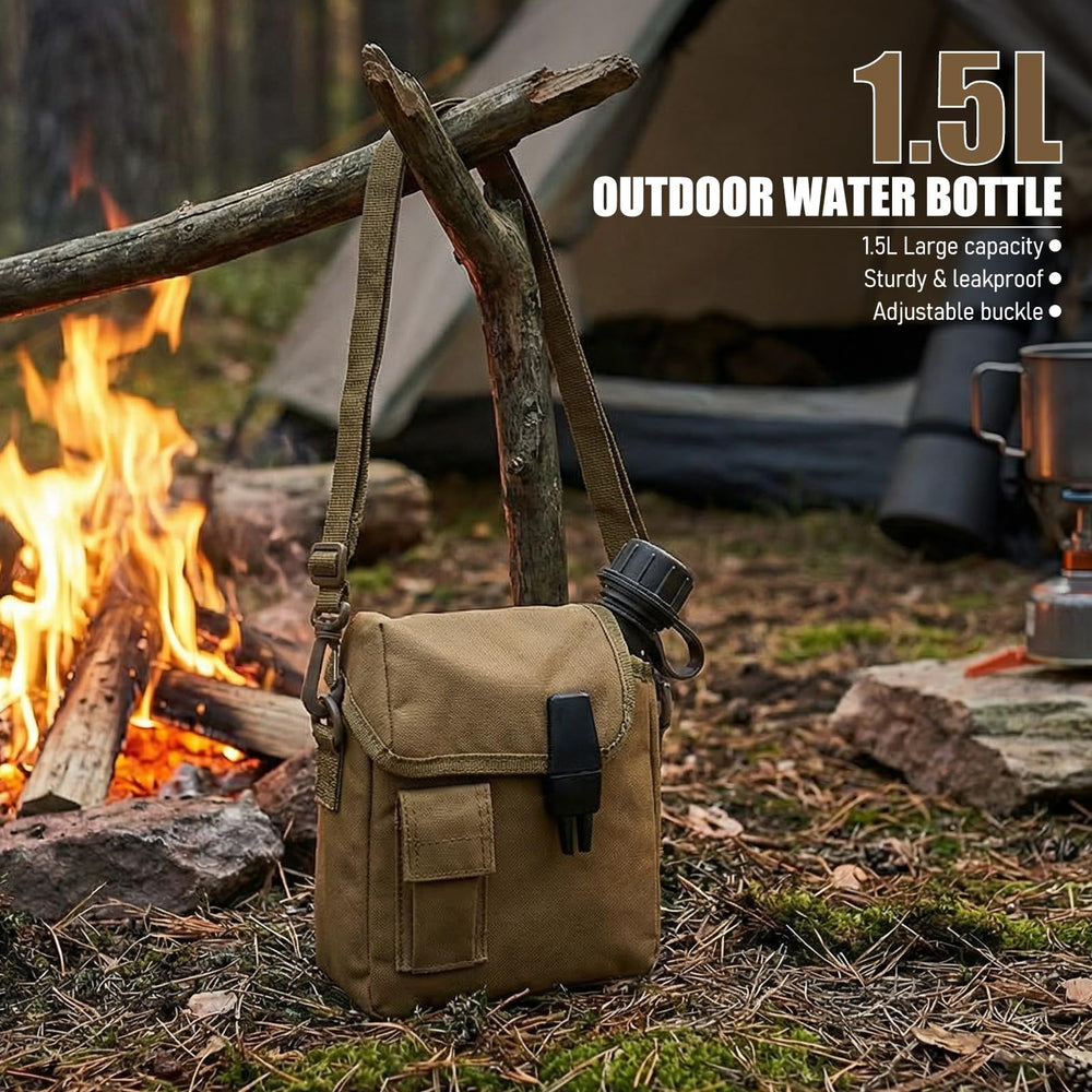 Gavigain bottle pouch with pocket keeps essentials secure while hiking