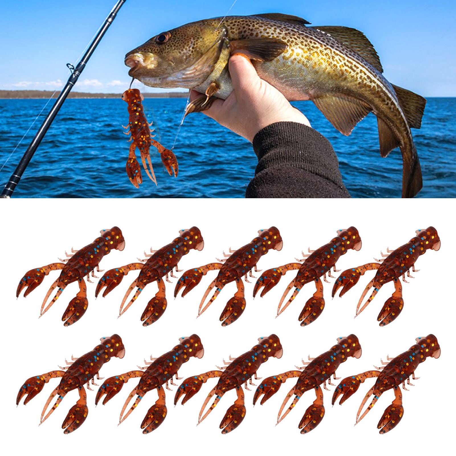 Gavigain brown lure on rod demonstrates quick deployment