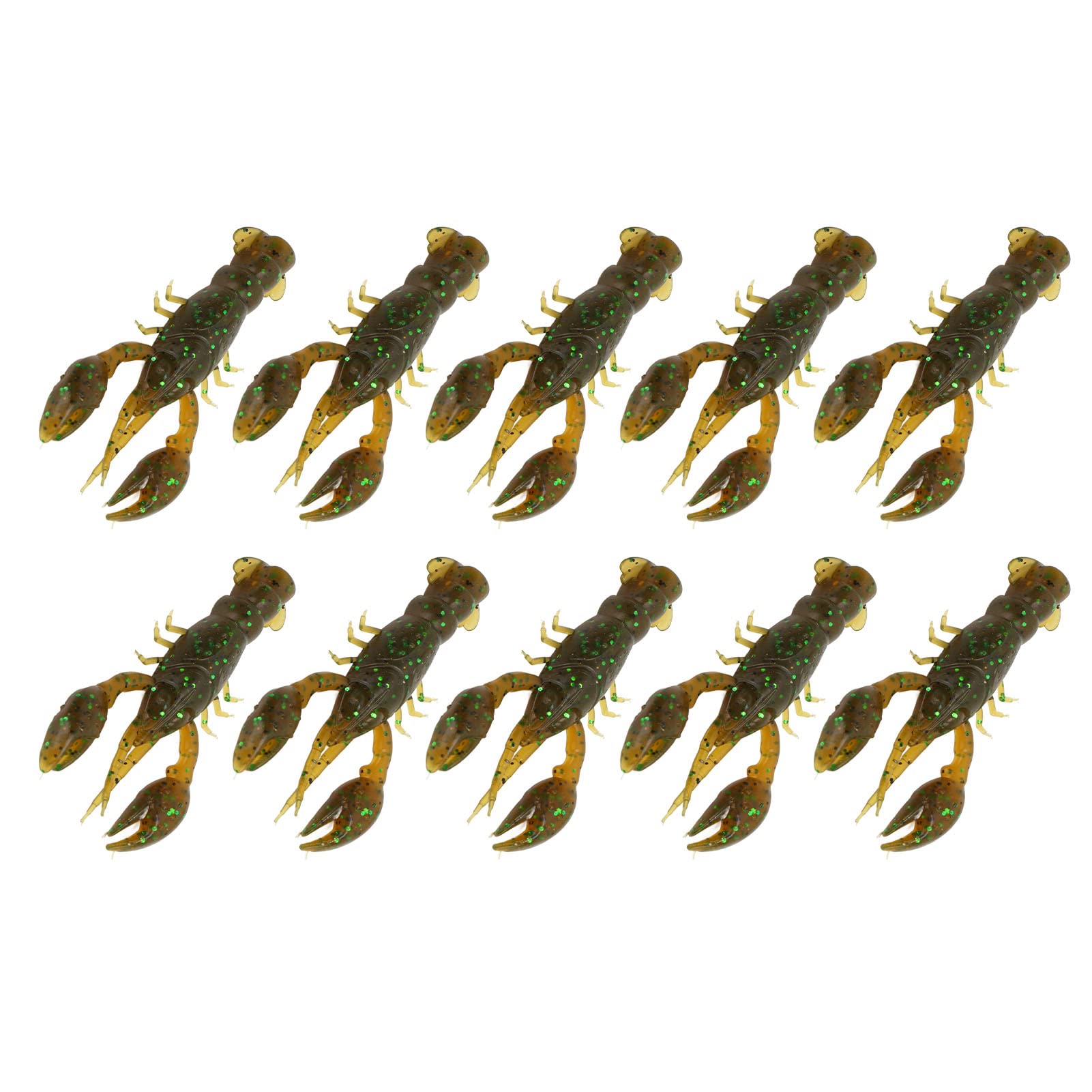 Gavigain soft fishing lure green pack offers realistic movement for bass and perch.