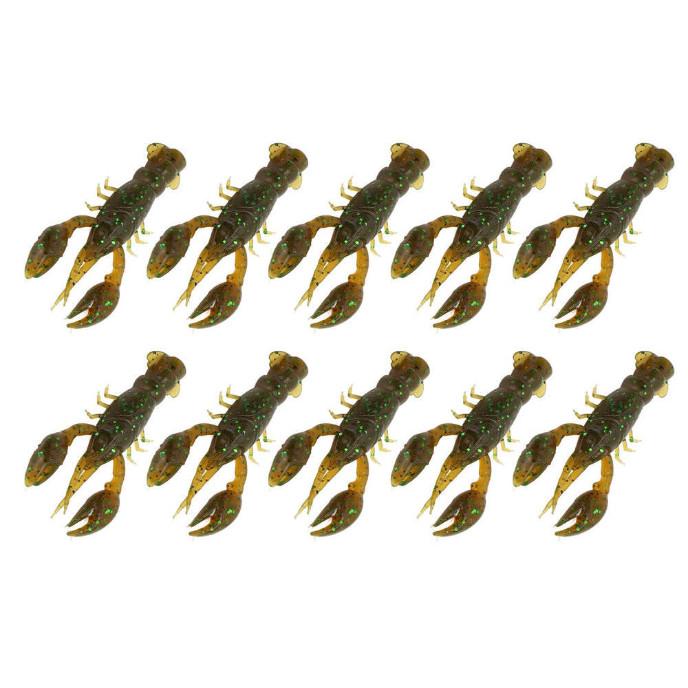 Gavigain soft fishing lure green pack offers realistic movement for bass and perch.