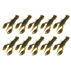Gavigain soft fishing lure green pack offers realistic movement for bass and perch.