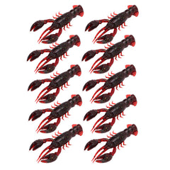 Gavigain soft shrimp lure in red, close-up highlighting durable, reusable PVC.