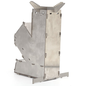 Gavigain versatile camping stove fits a range of pots for simmering, boiling, and stewing.