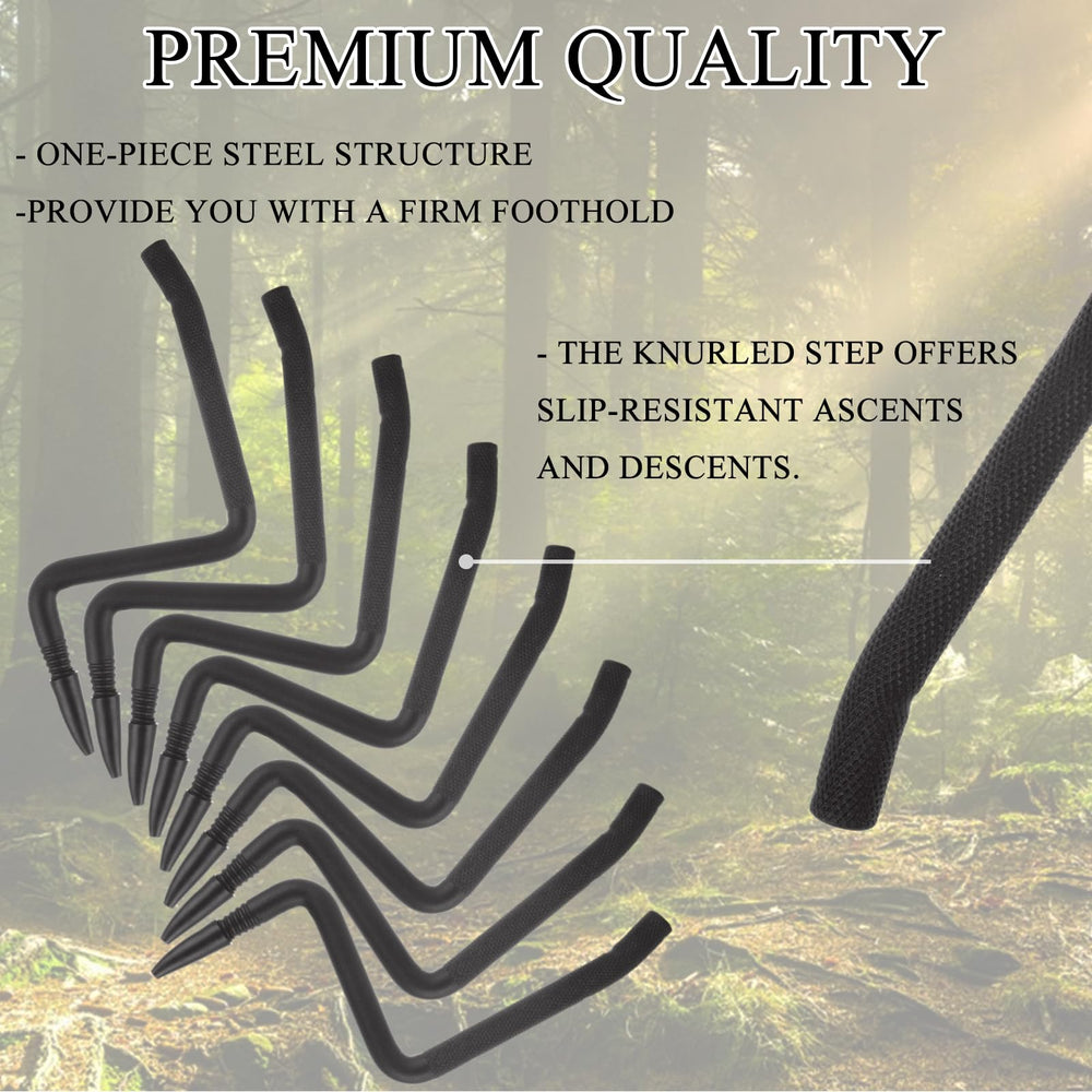 GBACHOOSE steel steps close-up emphasizes durable knurling pattern for grip