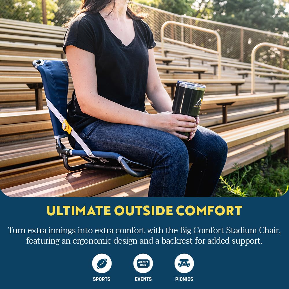 GCI Outdoor Big Comfort Stadium Chair bleacher attachment secures seating