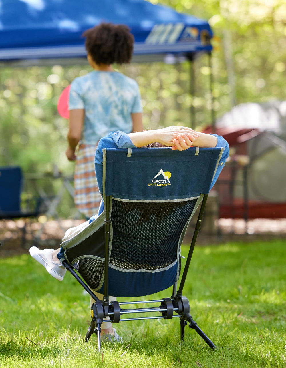 GCI Outdoor Compack Rocker in compact storage mode ready for travel.
