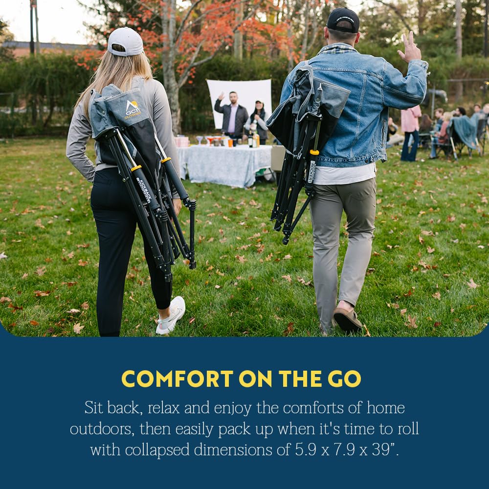 GCI Rocker supports up to 250 pounds for versatile outdoor seating.