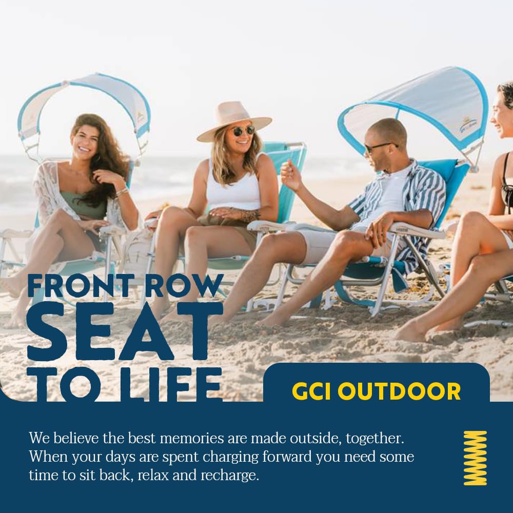 GCI Outdoor SunShade folded compact for quick packing and travel.