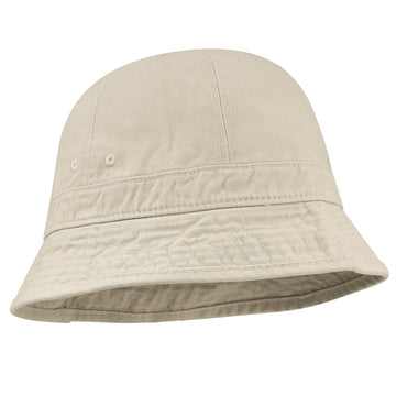 Close-up of the beige embroidery detail on the hat