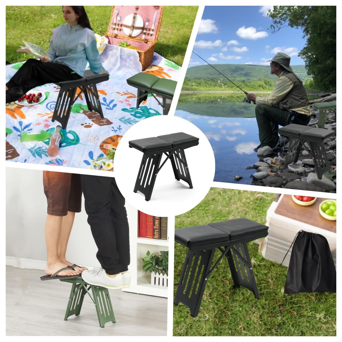 GDCARSL green color stool for lightweight seating anywhere