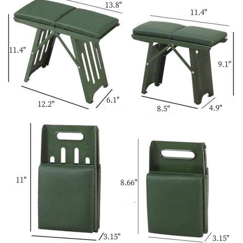 GDCARSL carbon steel construction for durable, sturdy folding stool