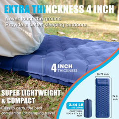 GDREAMT 4-inch thickness keeps you off the cold ground for better rest.