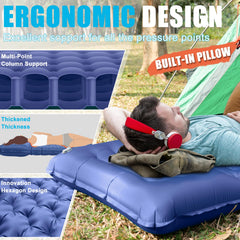 GDREAMT foot-pump design enables quick inflation for convenient campsite setup.