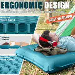 GDREAMT sleeping pad with rugged 50D nylon and TPU coating and secure edge sealing.