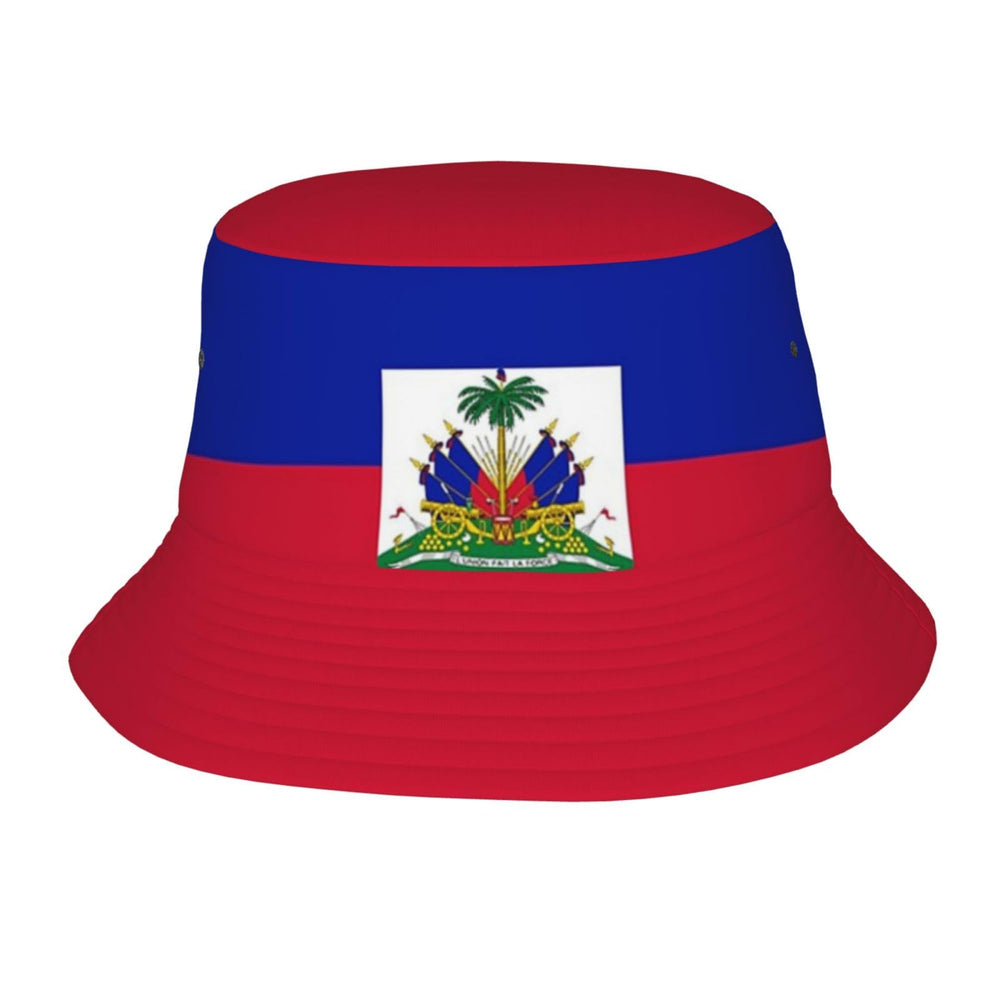 GDUUASB cute Haiti flag bucket hat for sun protection on travel