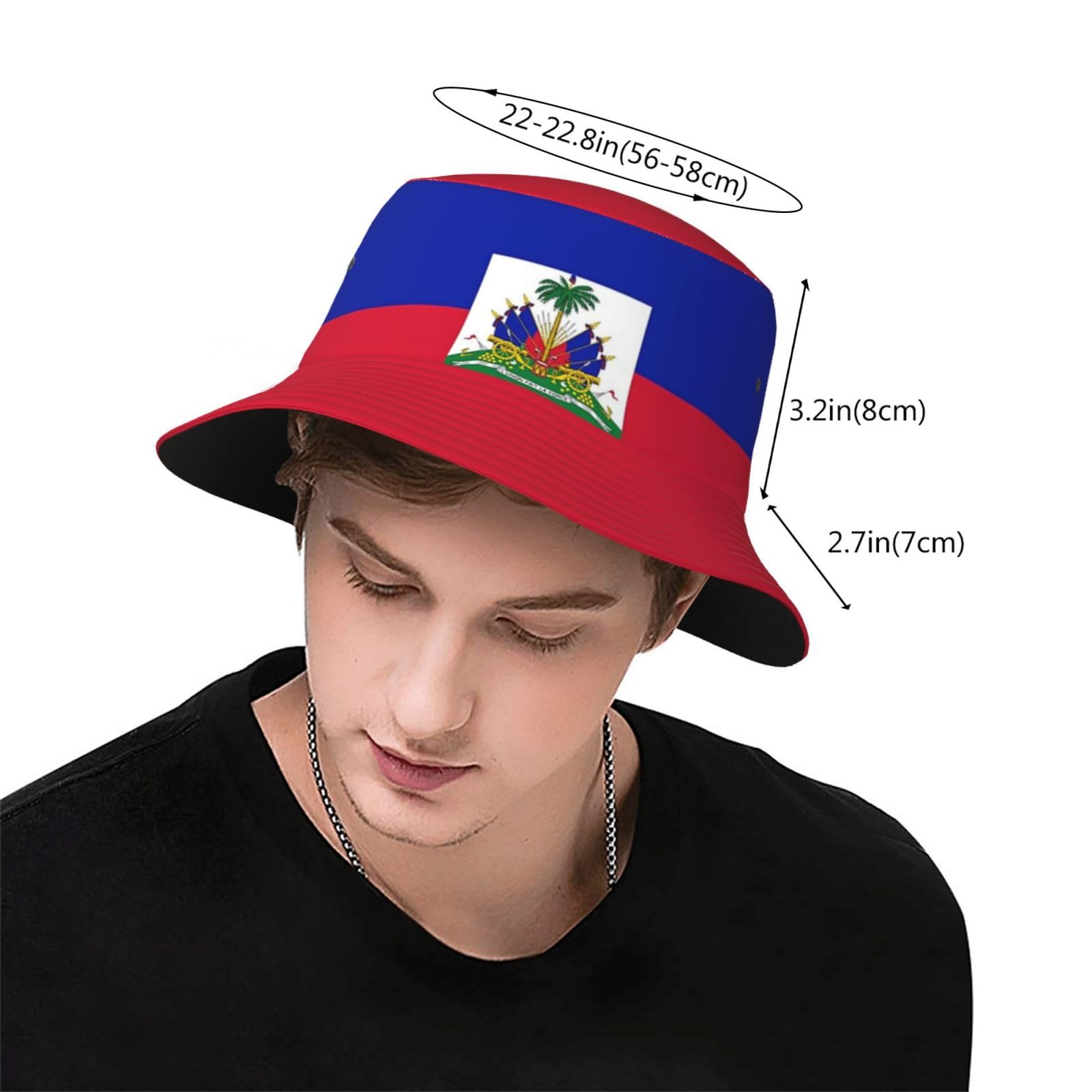 GDUUASB unisex Haiti flag hat suitable for hiking and beaches