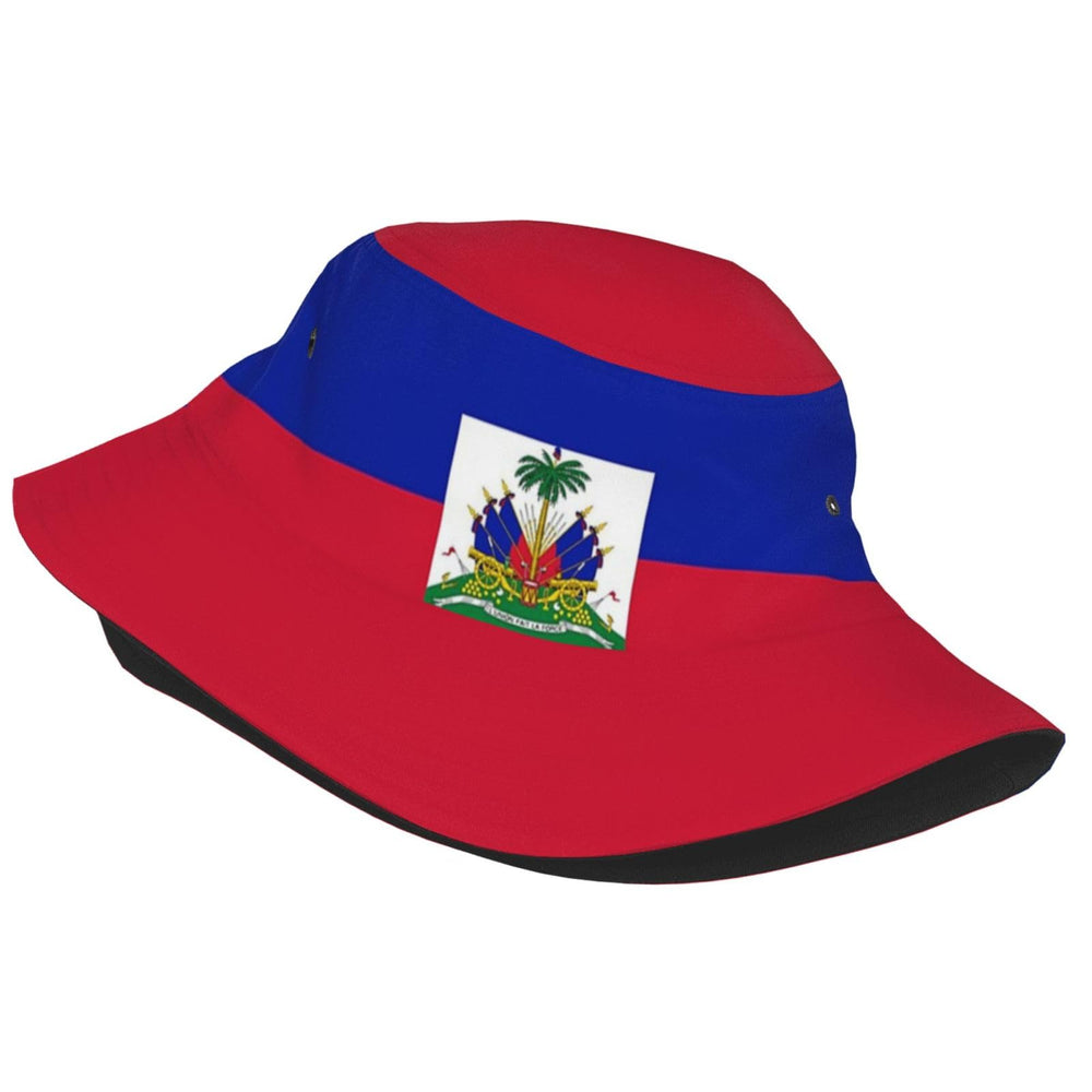 GDUUASB packable Haiti flag hat folds compactly for easy travel