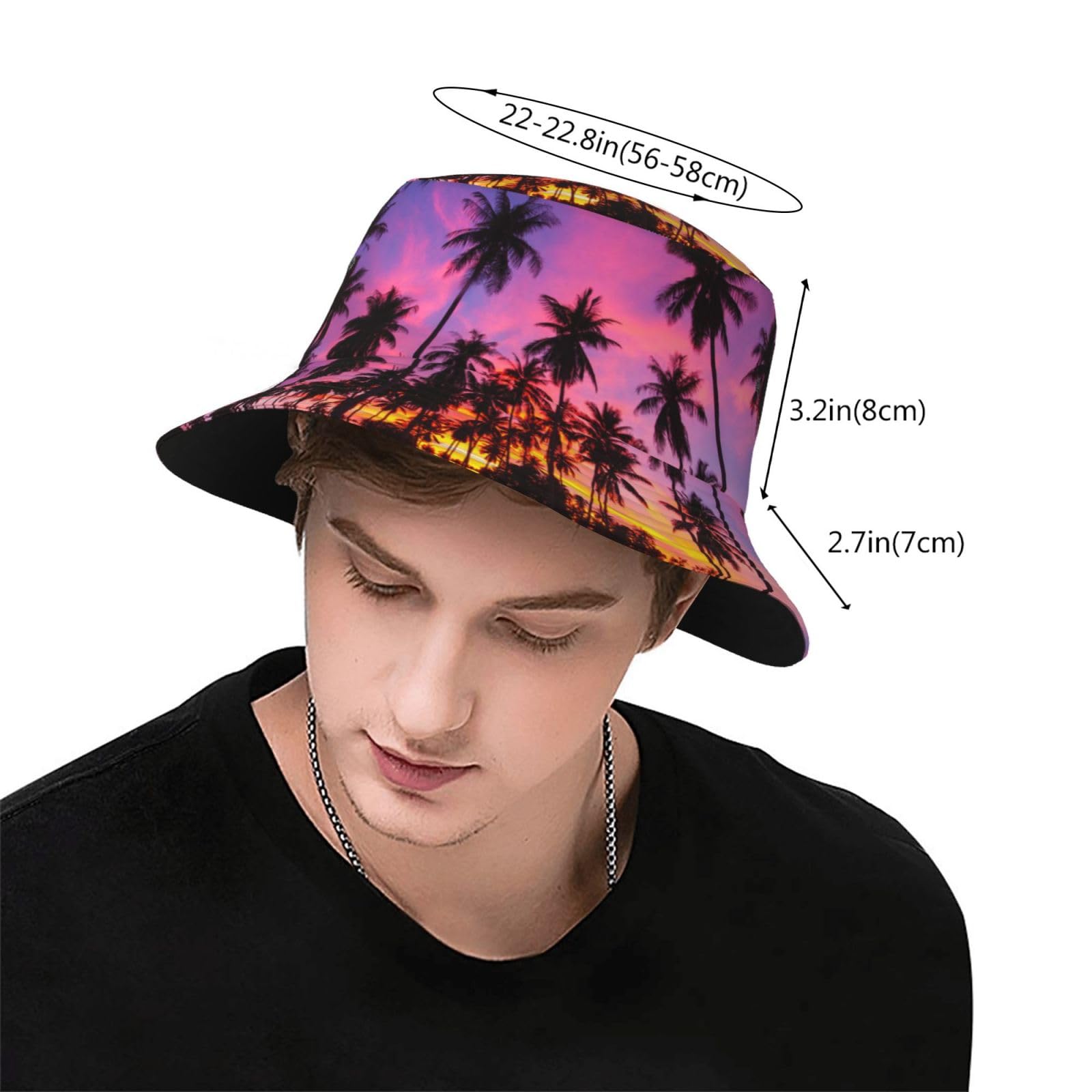 GDUUASB unisex palm pattern hat fits most comfortably