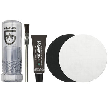 GEAR AID Aquaseal kit in compact packaging for camping trips