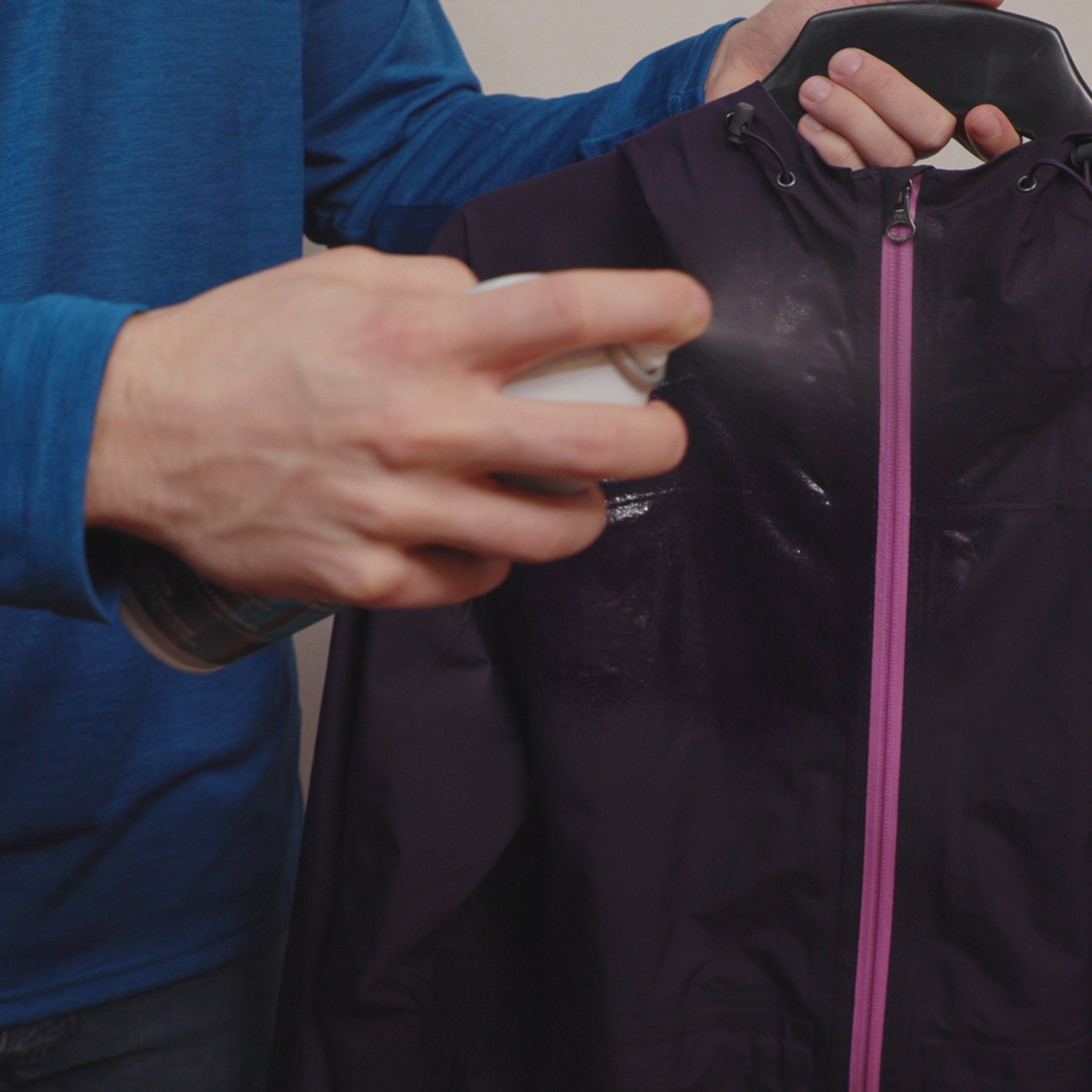 GEAR AID care kit illustrating cleaning and waterproofing steps