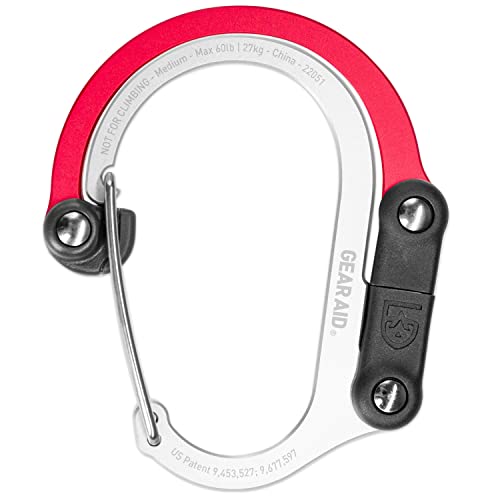 GEAR AID HEROCLIP Medium 360-degree rotation enables flexible hanging at campsites.