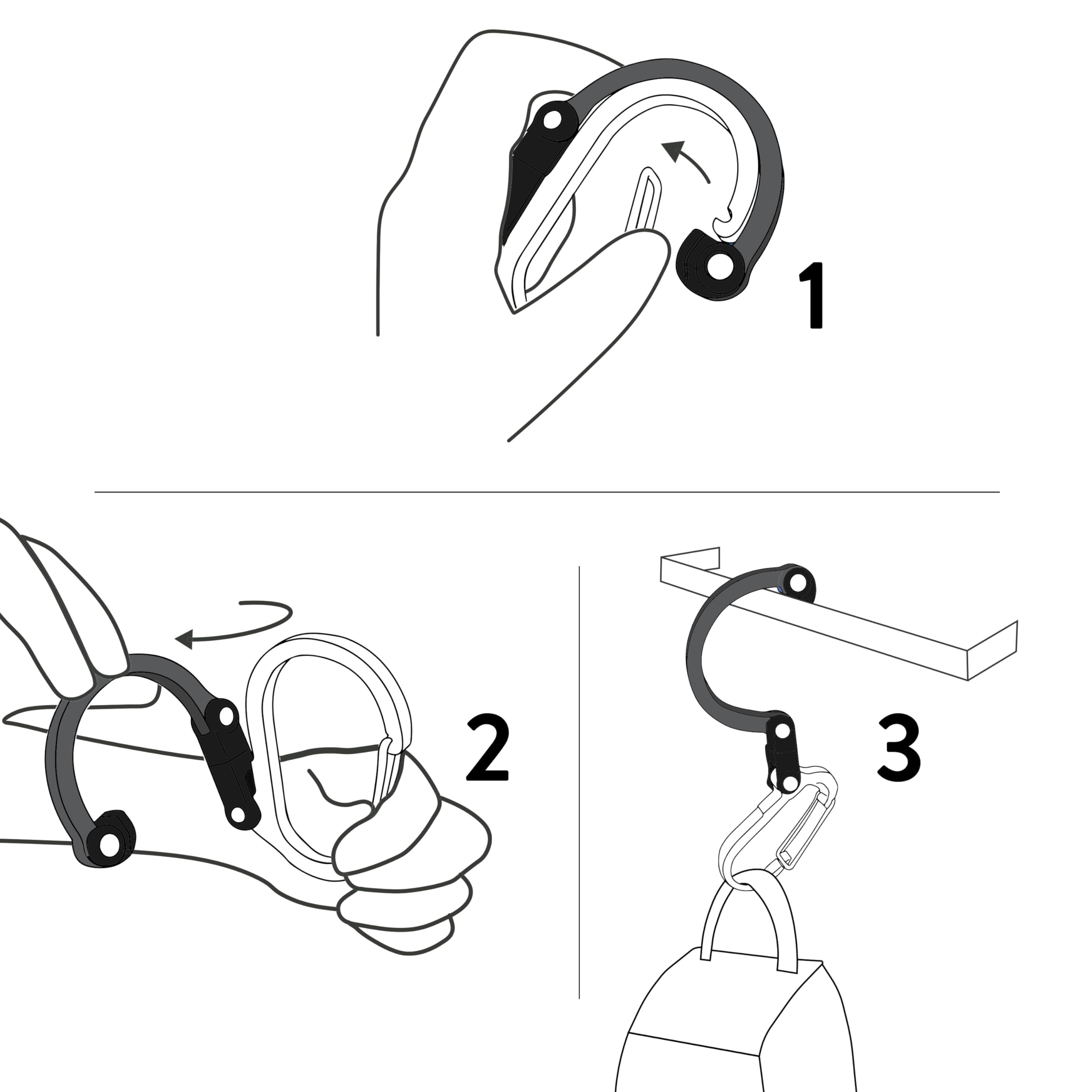 GEAR AID HeroClip Medium rotates 360 degrees for versatile mounting