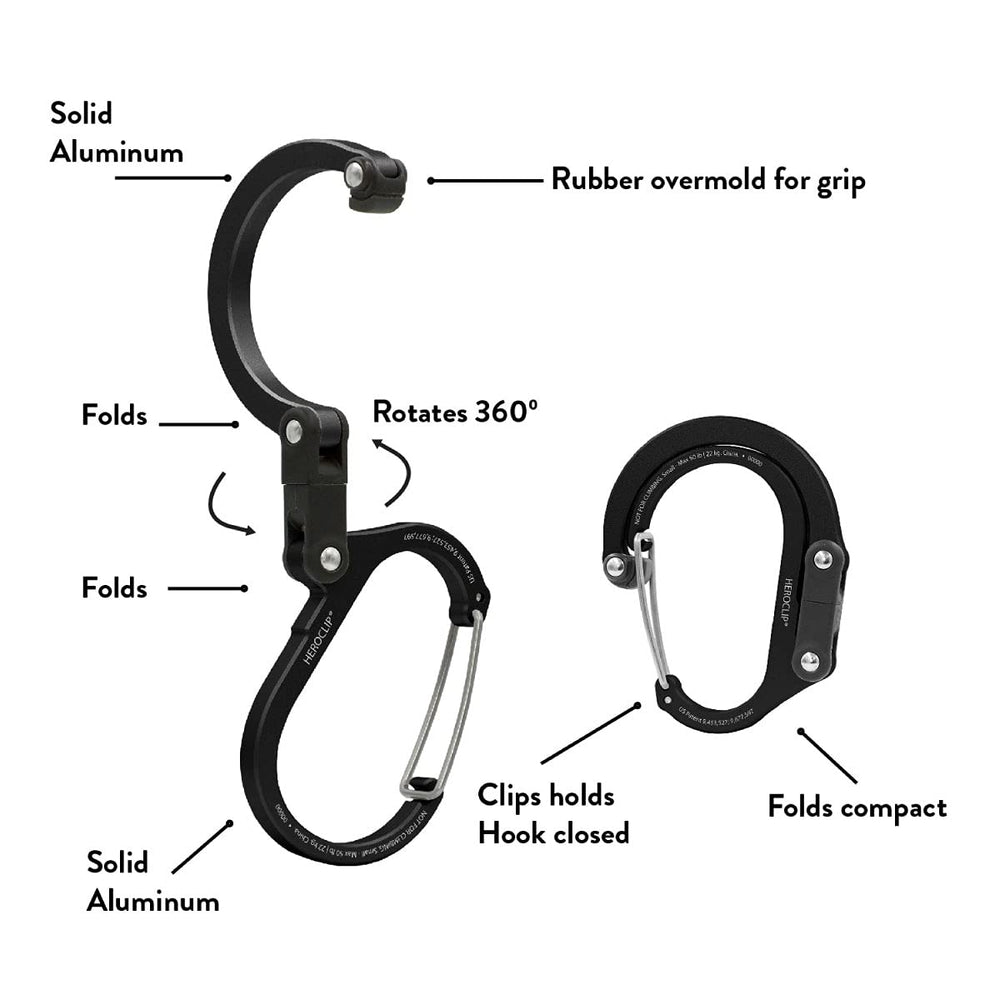 GEAR AID HEROCLIP Medium grips a bucket from a ladder for easy access.