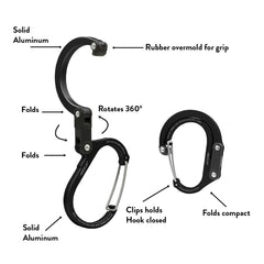 GEAR AID HEROCLIP Medium grips a bucket from a ladder for easy access.