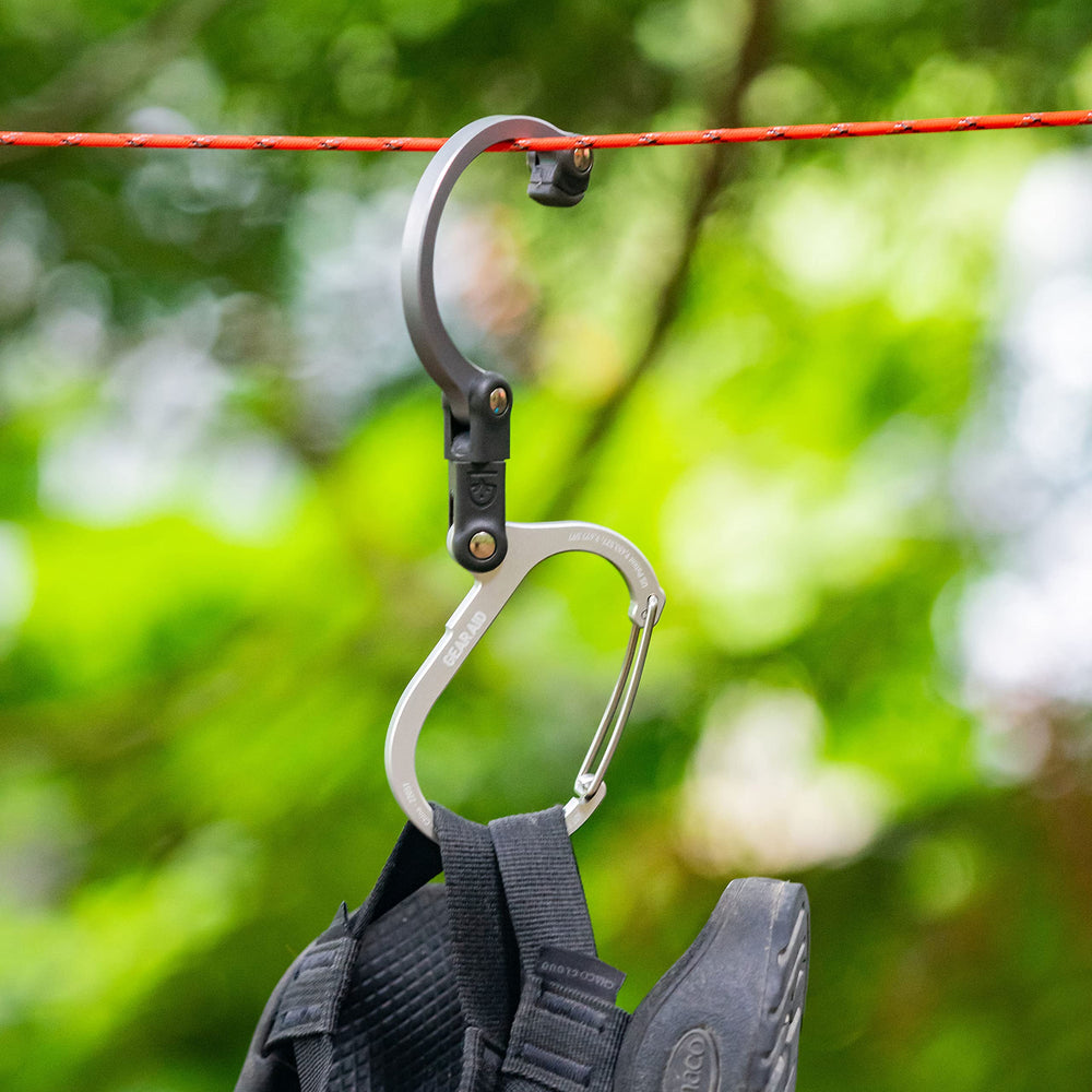 GEAR AID HeroClip Medium supports bags on tables and flat surfaces