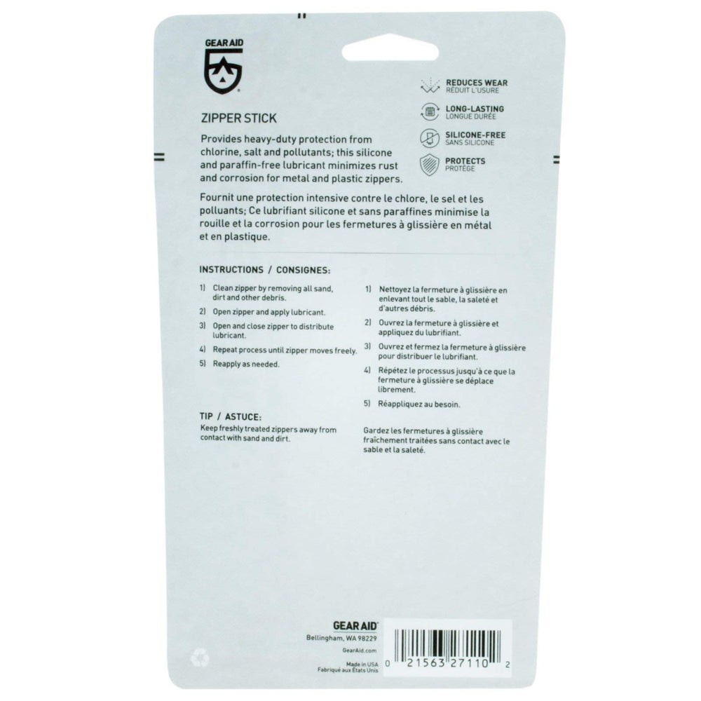 GEAR AID Packaging variations shown for tents, luggage, and wetsuit zippers.