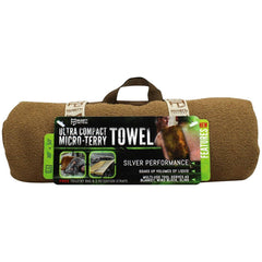 Gear Aid quick-dry micro-terry towel in coyote delivers fast drying and large coverage.