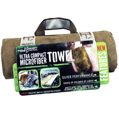 GEAR AID towel packed in dual-pocket bag for gym or beach trips