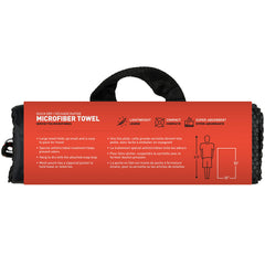 GEAR AID quick dry towel shown in packaging variations for travel or gym use